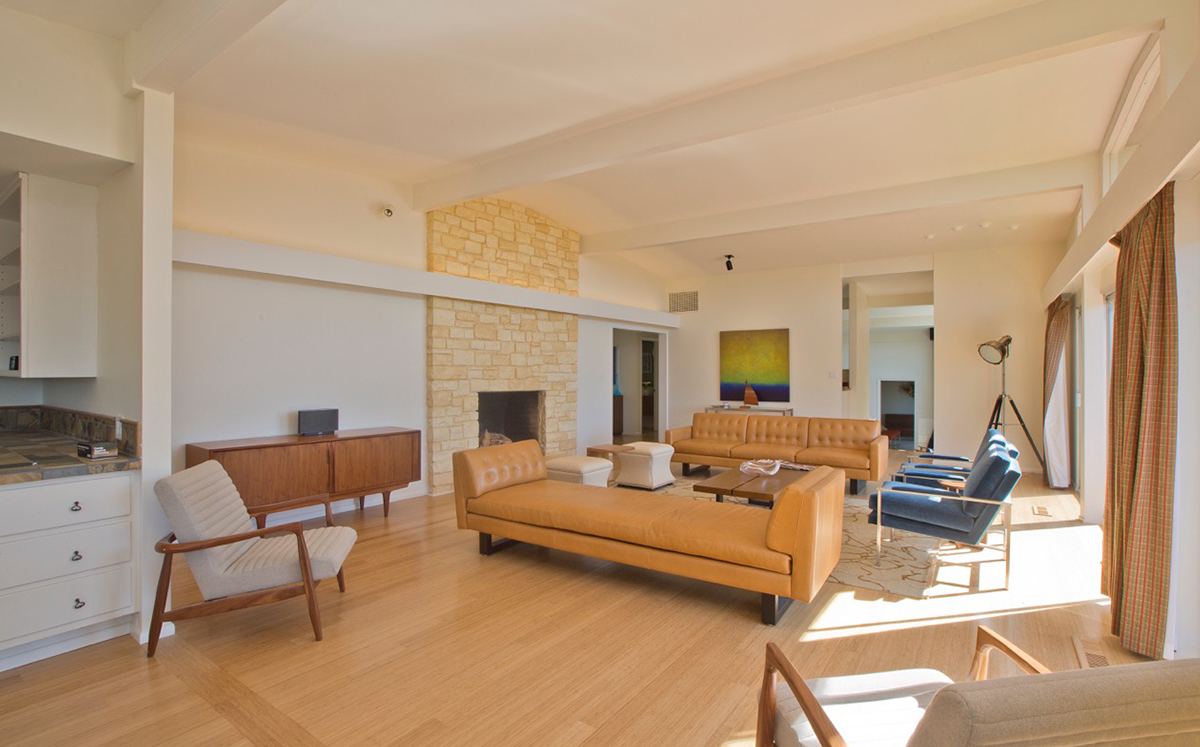 Living room mid-century remodel design